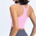 thumbnail image 4 of Xfvqtps Womens Workout Sports Bras Fitness Backless Racerback Padded Bra Yoga Crop Tank Top Pink, 4 of 5