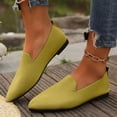 thumbnail image 2 of Rokment Womens Pointed Toe Dress Shoes for Ladies 2026 Spring Fall Knitted Solid Color Ballet Flat Low Heel Dressy Slip on Loafers Formal Walking Sneakers AG Size 8, 2 of 6