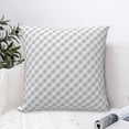 thumbnail image 6 of YFYANG Square Decorative Throw Pillow Case (Without Pillow Insert), Grey Check Stripe Bedroom Sofa Car Cushion Cover, 20"x20", 6 of 9