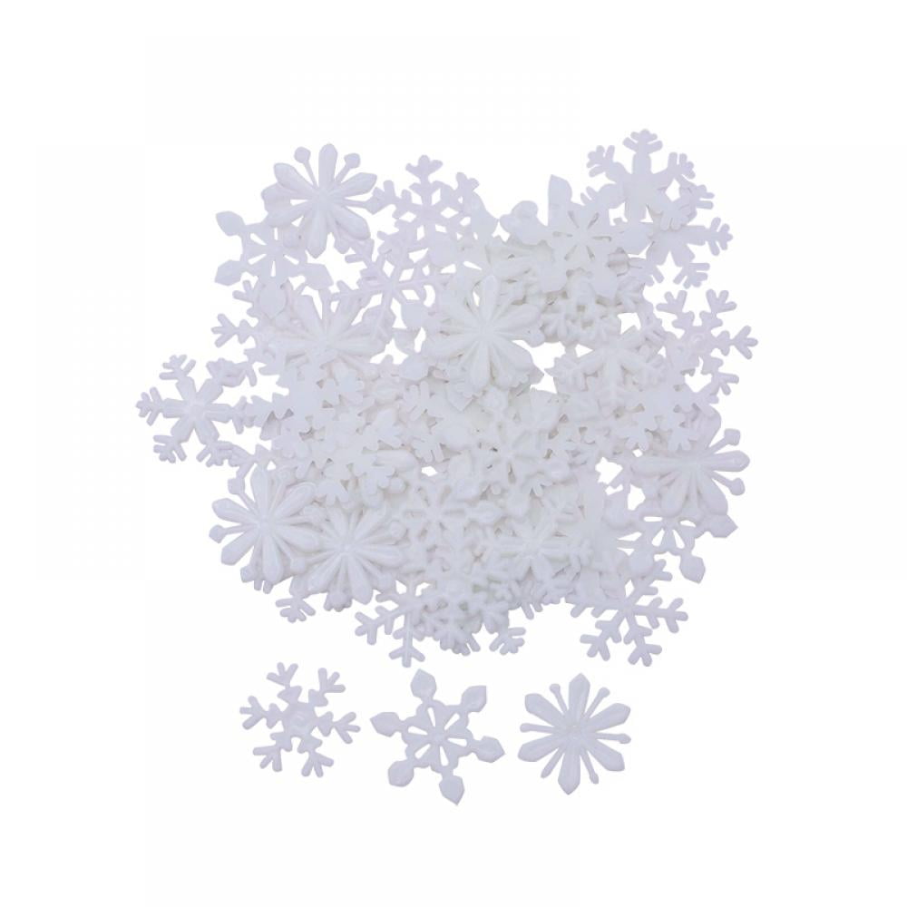 50Pcs Glow In The Dark 3D Snowflake Wall Sticker Xmas Party Home Decor Decals