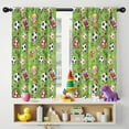 thumbnail image 5 of Blackout Kids Curtains,Green Soccer Comic Pattern Childrens Insulated Curtains Set Of 2,Bedroom Essentials,Toddler Room Decor 42"x54", 5 of 5