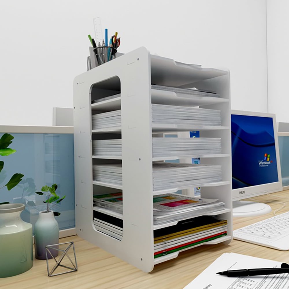 Stackable 12x12 Paper Trays, Easy To Assemble And Clean For A Neat And Organized Home Office