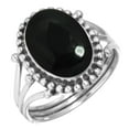 thumbnail image 1 of 925 Silver Ring For Women - Girls Real Black Onyx Stone Silver Ring Size 8 July Birthstone Costume Silver Ring Size 8 Gift For Mother On Easter 925 Gemstone Silver Jewelry, 1 of 5