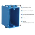 thumbnail image 4 of 20 Pack 18 cu. in PVC Electrical Outlet Box Single Gang New Work Electrical Outlet Box, Junction Box 1 Gang,Switch Box for Reside, 4 of 6
