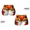 thumbnail image 5 of Haiem Thanksgiving With Autumn No Front Seam Biker Shorts for Women Yoga Workout Gym Bike Shorts with Tummy Control Moisture-Wicking-Small, 5 of 9