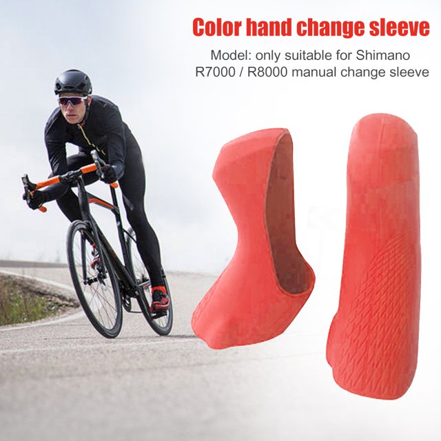 Manguito De Cambio De Bicicleta Cubierta de silicona para palanca de cambios de bicicleta de carretera para SHIMANO R7000/R8000 (rojo)
