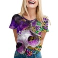 thumbnail image 1 of PMUYBHF T-Shirt Imprimé à Manches Courtes Col Rond pour Femmes Printemps Été 394 m, 1 of 5