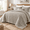 Beige-Twin(68"x 86"), variant on Beige Ruffled Quilt King Size Stone-washedfiber Lightweight Crinkled Farmhouse Rustic Shabby Chic Bedding Set 3 Pieces Reversible