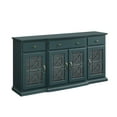thumbnail image 5 of Walker Edison Classic Tiered-Front Trellis Glass Door Sideboard/TV Stand for TVs up to 65", Dark Teal, 5 of 10