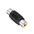 thumbnail image 3 of Uxcell RCA Female to Female Connector Stereo Audio Video Cable Adapters Coupler Black 10 Pcs, 3 of 5