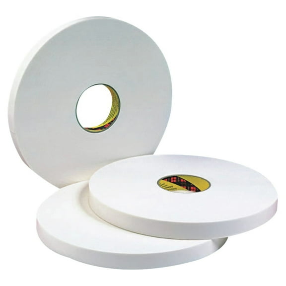 3M 4016-1 Foam Tape, 36 yd L, 1 in W, Off-White