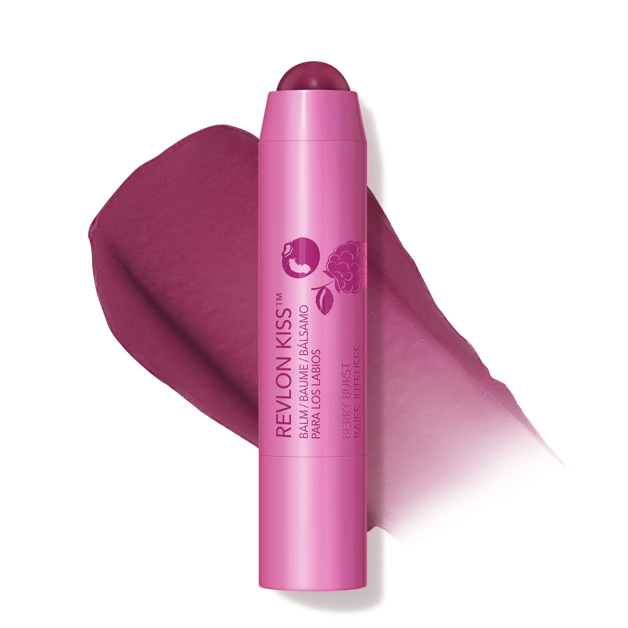 (2 pack) Revlon Kiss Hydrating Lip Balm, SPF 20, Berry Burst, 0.09 oz