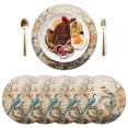 thumbnail image 5 of Ryvnso Birds with Flowers Round Plate Mats Dining Table Placemat Set of 4 for Holiday Decoration, 5 of 7