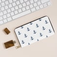 thumbnail image 6 of Leather Thin Slim Wallets for Women Men - navyblue anchor white cute Clutch Card Wallet for Women Men with Zipper, 6 of 7