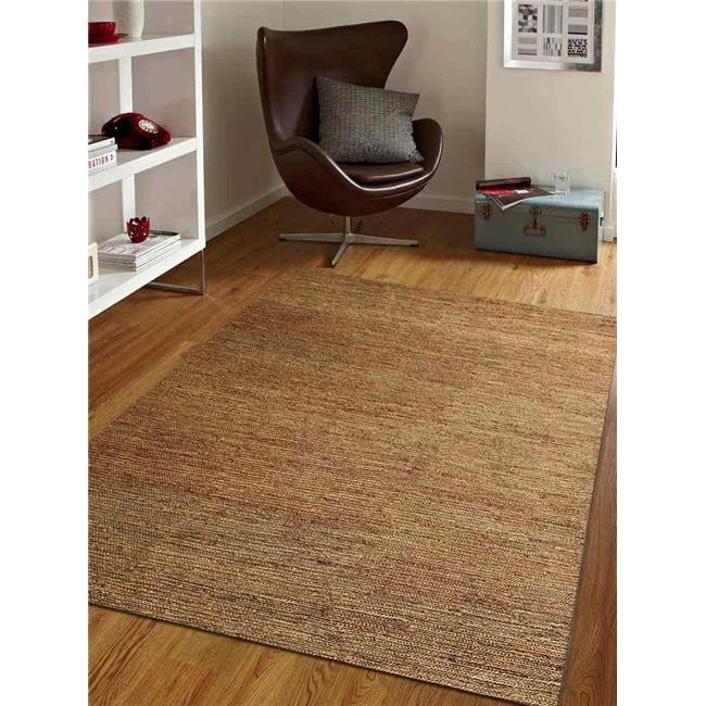 Details about   Hand Woven Jute 8'x10' Eco-friendly Area Rug Solid Beige BBH Homes BBJ00059 
