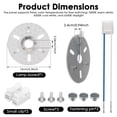 thumbnail image 2 of 6.3" Ceiling Fan LED Light Panel Replacement Upgrade Retrofit Kit 2200LM Bright 3CCT 3000K 4200K 6500K Daylight 110V 24W PCB Board Magnetic or Screw Easy Install to Reilluminate, 2 of 9