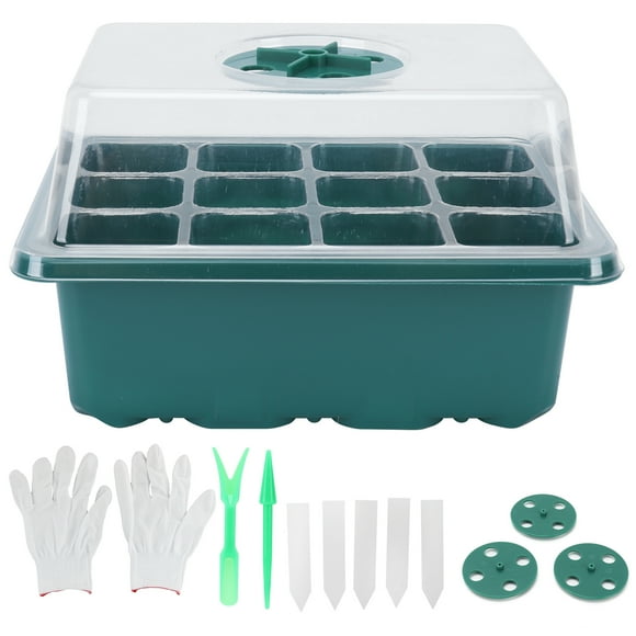 Plant Starter Kit,12‑Grids Seedling Tray Garden Seed Tray Plant Grow Tray Stylish and Modern