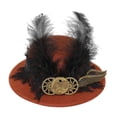thumbnail image 3 of Sombrero de fieltro con pinza para el pelo Yinane Steampunk Sombreros de copa Steampunk, 3 of 8