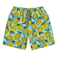 thumbnail image 2 of KLL Lemon1 Men's Casual Summer Beach Shorts Hawaiian Shorts with Pockets-Large, 2 of 6