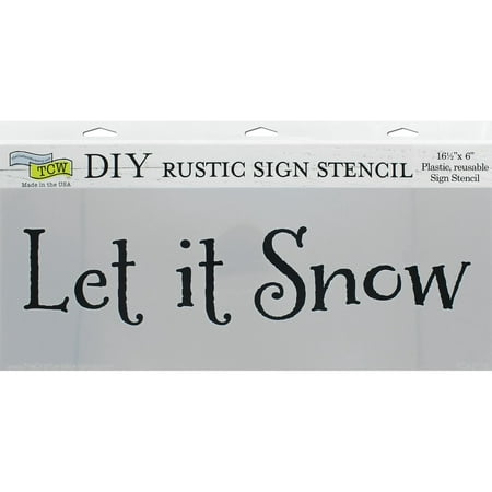 UPC: 0842254021796 | The Crafters Workshop Stencil 16.5×6 Let It Snow