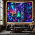 thumbnail image 6 of Alien Being in Cosmic Landscape with Glowing Portal, Mystical Psychedelic for Space Lovers, Fantasy Art Decor, Birthday Gift, Tapestry Wall Hanging for Bedroom and Living Room, 6 of 7