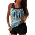 thumbnail image 2 of BRGZLK Womens Tankini Bathing Suits Tops Two Piece Tummy Control Blouson Swim Tank Top with Shorts Modest Tankinis Swimsuits, 2 of 5