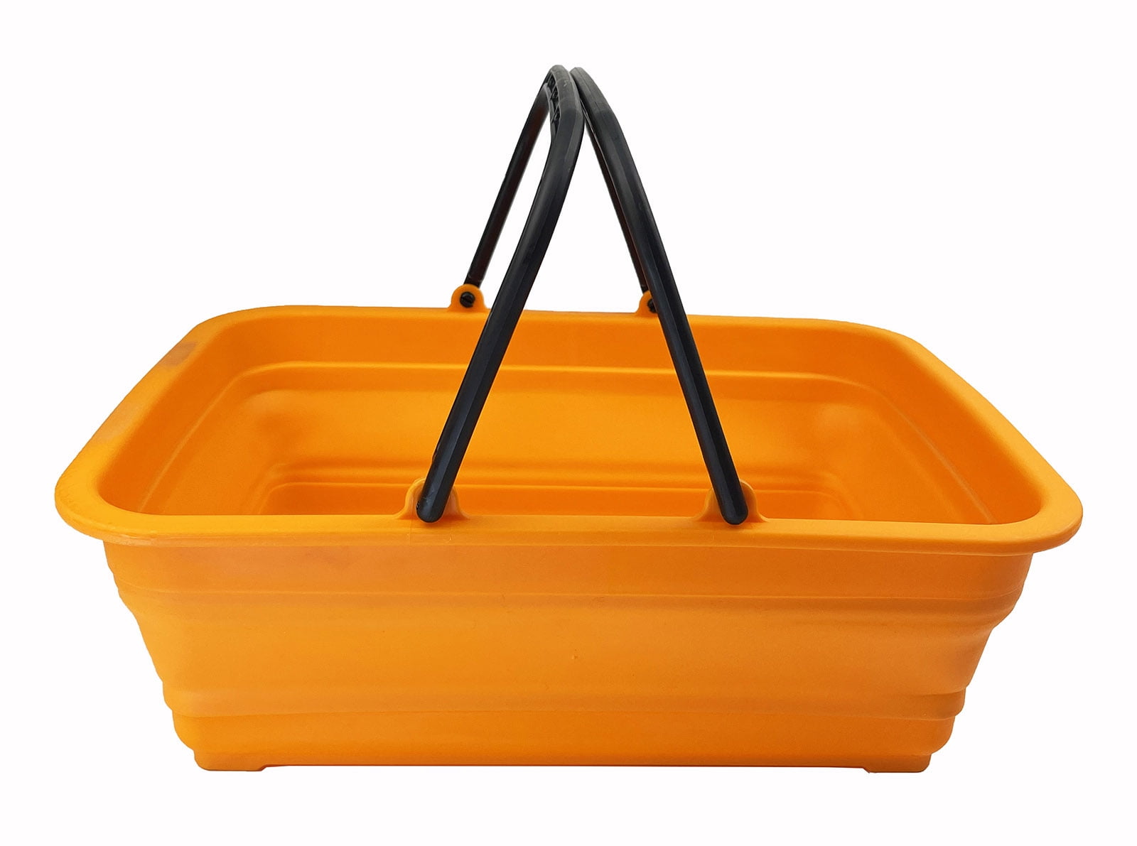 SAMMART Collapsible Basket with Handle 8L (2.1 Gallon) - Portable Outdoor Picnic Basket/Crate - Foldable Basin for Washing Dishes,Camping,Hiking