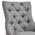 thumbnail image 5 of Weston Home Chelsea Lane Gray Linen Tufted Dining Chair Set of 2 with Curved Back, 5 of 8