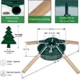 thumbnail image 2 of Christmas Tree Stand, Christmas Tree Holder, Xmas Tree Base Stand for Real Trees, Fits up to 8FT Real Trees, Green, 2 of 8
