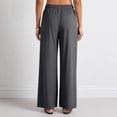 thumbnail image 6 of Palazzo Pants for Women 2026 Spring Elastic Waist Wide Straight Leg Loose Flowy Casual Work Pants Slacks with Pockets, 6 of 7