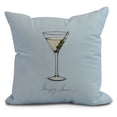 thumbnail image 2 of Simply Daisy, 16 x 16inch, Martini Glass Happy Hour Geometric Print Pillow, Yellow, 2 of 2