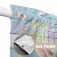 thumbnail image 4 of Light Blue Easter Swag Valances for Windows 2 Pack, Kitchen Window Curtains 36 Inch Length, Spring Easter Bunny Eggs Floral Wooden Privacy Swag Curtains for Living Room/Bathroom 36"x36", 4 of 8