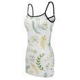 thumbnail image 5 of Ladies Elegant Sling Sleeveless Sexy Dress Plant pattern, 5 of 6