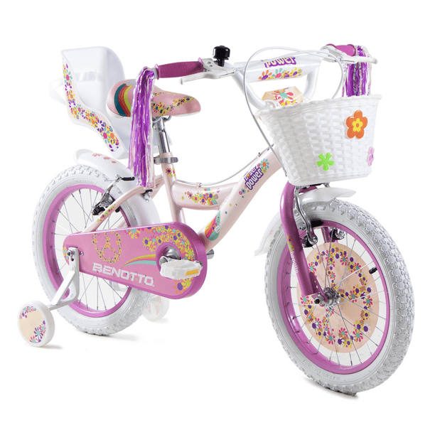 Bicicleta Cross Flower Power R16 1V Niña Rosa Pastel Benotto Benotto Flower Power