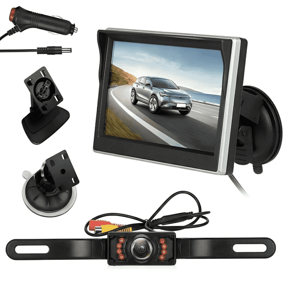 Wireless Backup Camera with 5-Inch Rear View Monitor, Night Vision Car Rear View System
