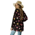 thumbnail image 3 of SCRAWLGOD Heart Long Sweater Cardigan Women Dressy Cardigans for Women Lightweight Long Sleeve Sweater Coat with Pockets Stretchy Cardigan Coat Size M for Picnic, 3 of 7
