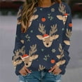thumbnail image 1 of Pntutb Mujer Invierno Sexy Cuello Redondo Manga Larga tops Navidad Impreso Regular Sudaderas Sudadera Blusa Pntutb Pntutb-647, 1 of 5