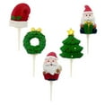 thumbnail image 4 of Raindrops 5-Pack Assorted Color Resin Christmas Cake Toppers for Holiday Baking and Festive Cake Decorations, 4 of 5