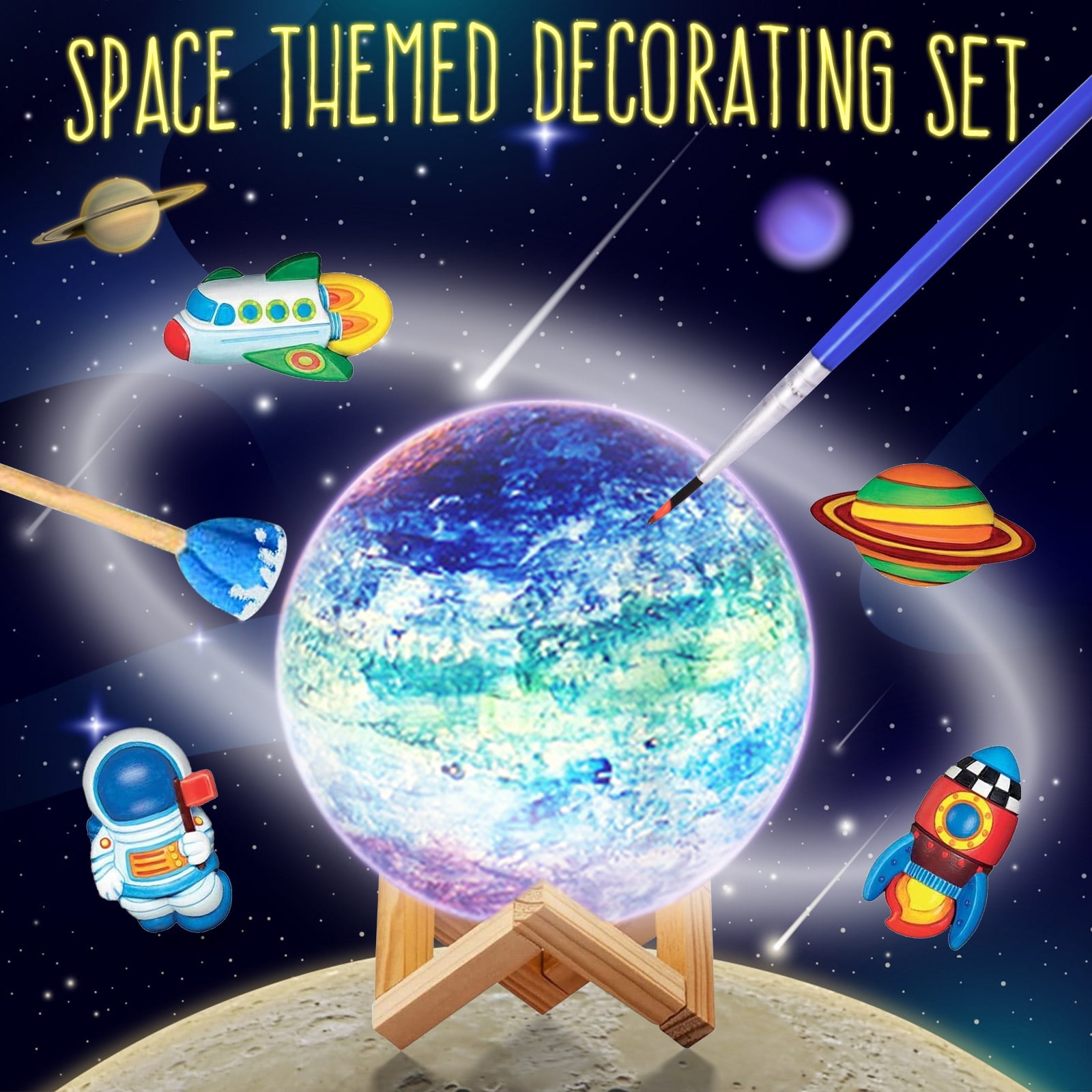 Paint Your Own Moon Lamp Kit, Halloween Gifts DIY Space Moon Night Light, Art  Supplies Arts & Crafts Kit, Arts and Crafts for Kids Ages 8-12, Toys Girls  Boy Birthday Gift Ages