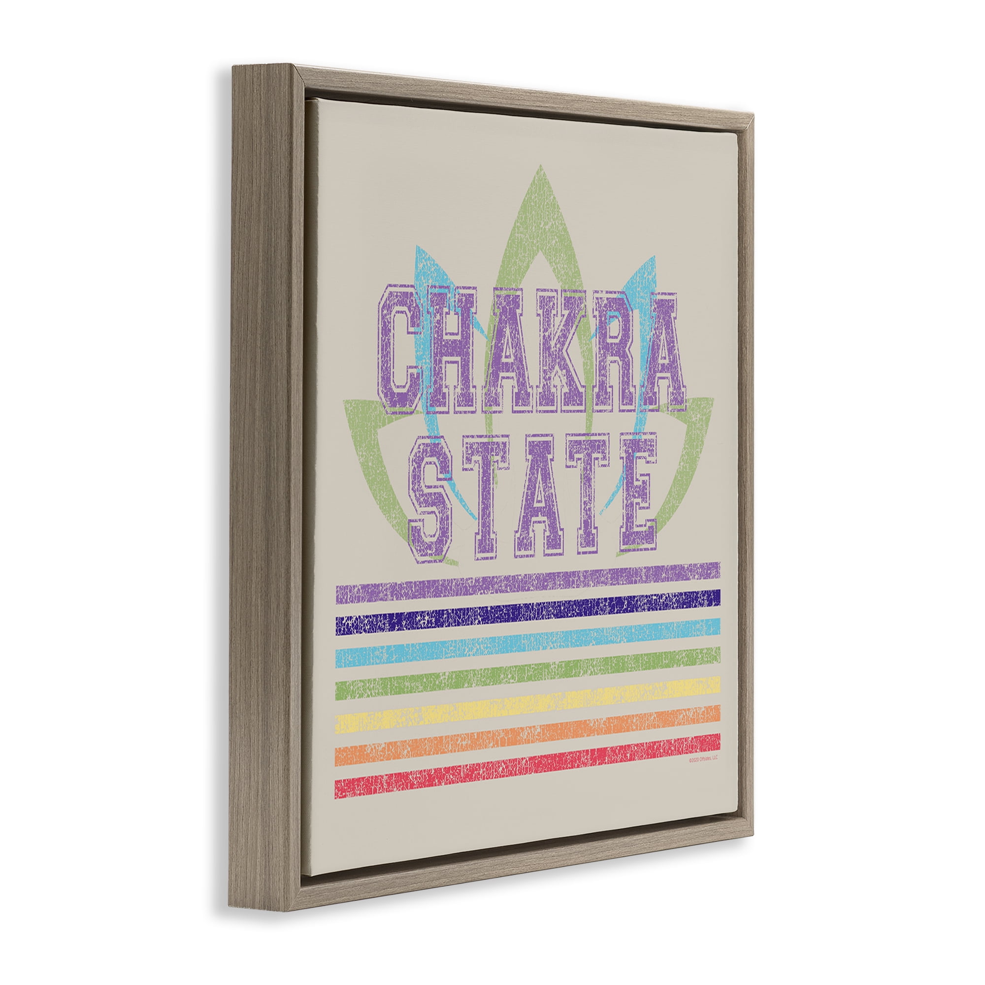 Stupell Industries Vintage Chakra State Novelty & Humor Painting Brown Floater Framed Canvas Art Print Wall Art, 25 x 25