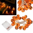 thumbnail image 2 of Cadena de luces de calabaza, Cadena de linternas de calabaza de Halloween Cadena de linternas de calabaza con pilas Cadena de linternas de calabaza de Halloween Cadena de salida de alta intensidad, 2 of 8