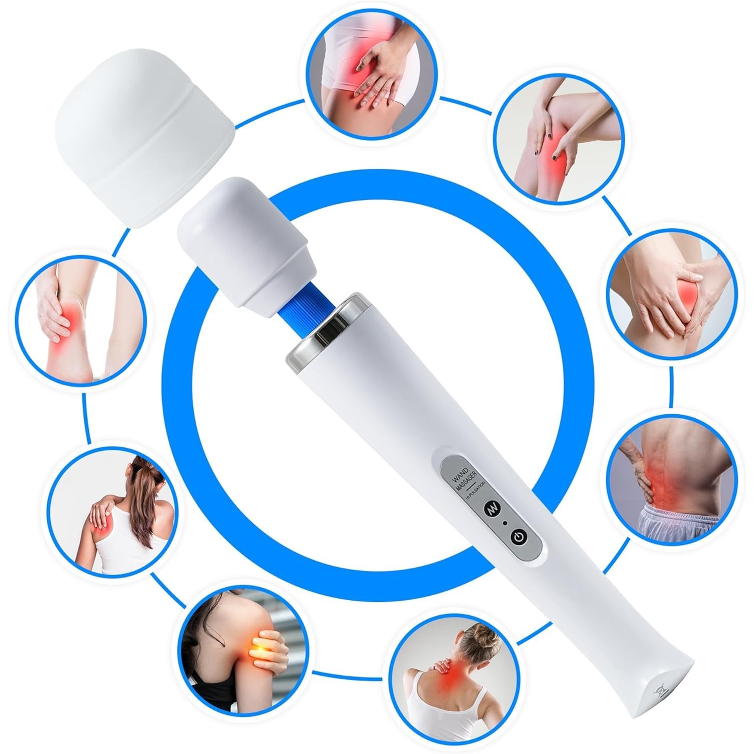 Powerful Handheld Massage Stick Magic Massage Stick -10 Modes, Women's Cordless Stick Massager, Relaxing USB - Rear Neck Muscle Tension Relieves Stress - Muscle Soreness Recovery Assistance