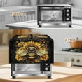 thumbnail image 4 of Whosucclay Bee Sunflower Print Dust Cover for Microwave Oven, Stain Resistant Easy to Clean Microwave Oven Cloth Cover with Handle, for Home Kitchen Decor-L, 4 of 7