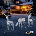 thumbnail image 7 of VINGLI Lighted Reindeer Christmas Decoration, 3-Piece Deer Family Set with Pre-lit 270 LED, Christmas Deers for Outdoor Indoor Ornament with Ground Stakes and Zip Ties, Plug-in, Iridescent, 7 of 7