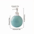 thumbnail image 4 of Dispensador de jabón de manos de cerámica de alta calidad, tarro con bomba recargable for loción de baño y champú, diseño redondo, 4 of 5