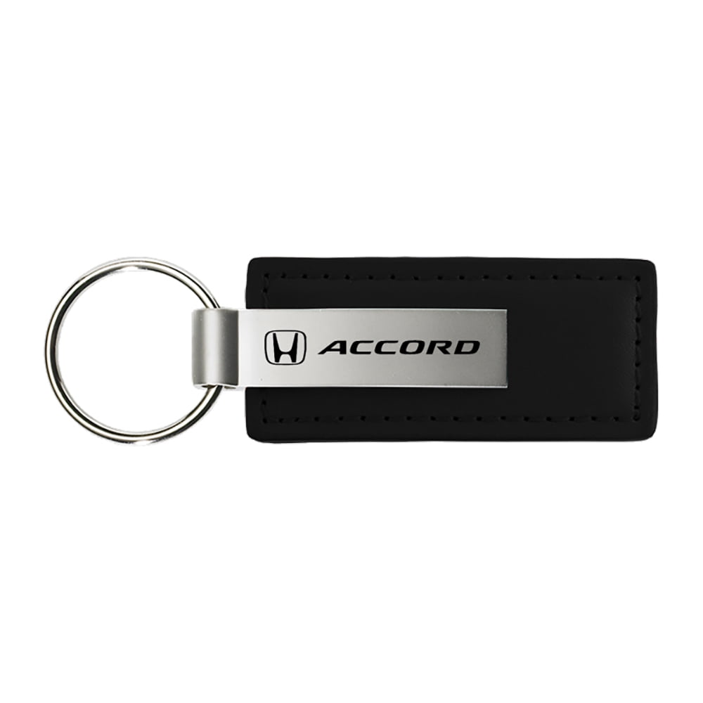 Honda Accord Keychain & Keyring Premium Black Leather
