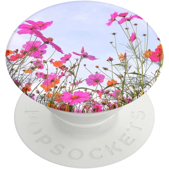PopSockets Adhesive Phone Grip and Kickstand with Swappable Top - Fuschia Bloom