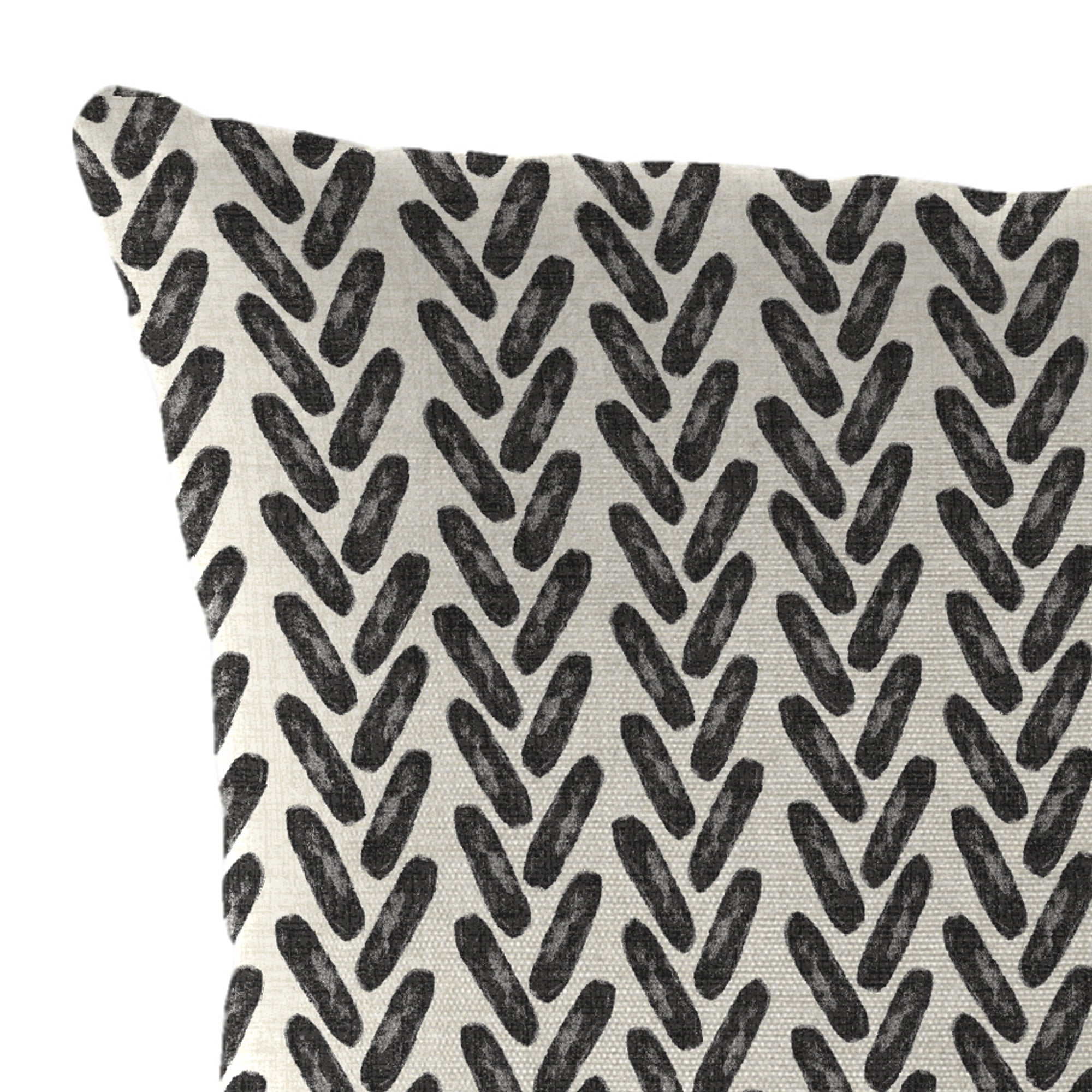 Jordan Manufacturing 16" x 16" Hatch Black Chevron Square Outdoor Throw Pillow (2 Pack)