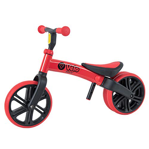 Yvolution Y Velo Kids Balance Bike - Red | 9" Training Bicycle - Age 18 Months to 3 Years, Unisex