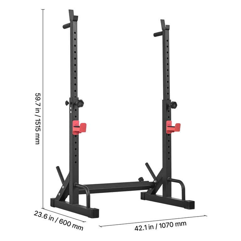 KFFKFF Adjustable Power Cage Squat Rack, 550lb Capacity photo 8